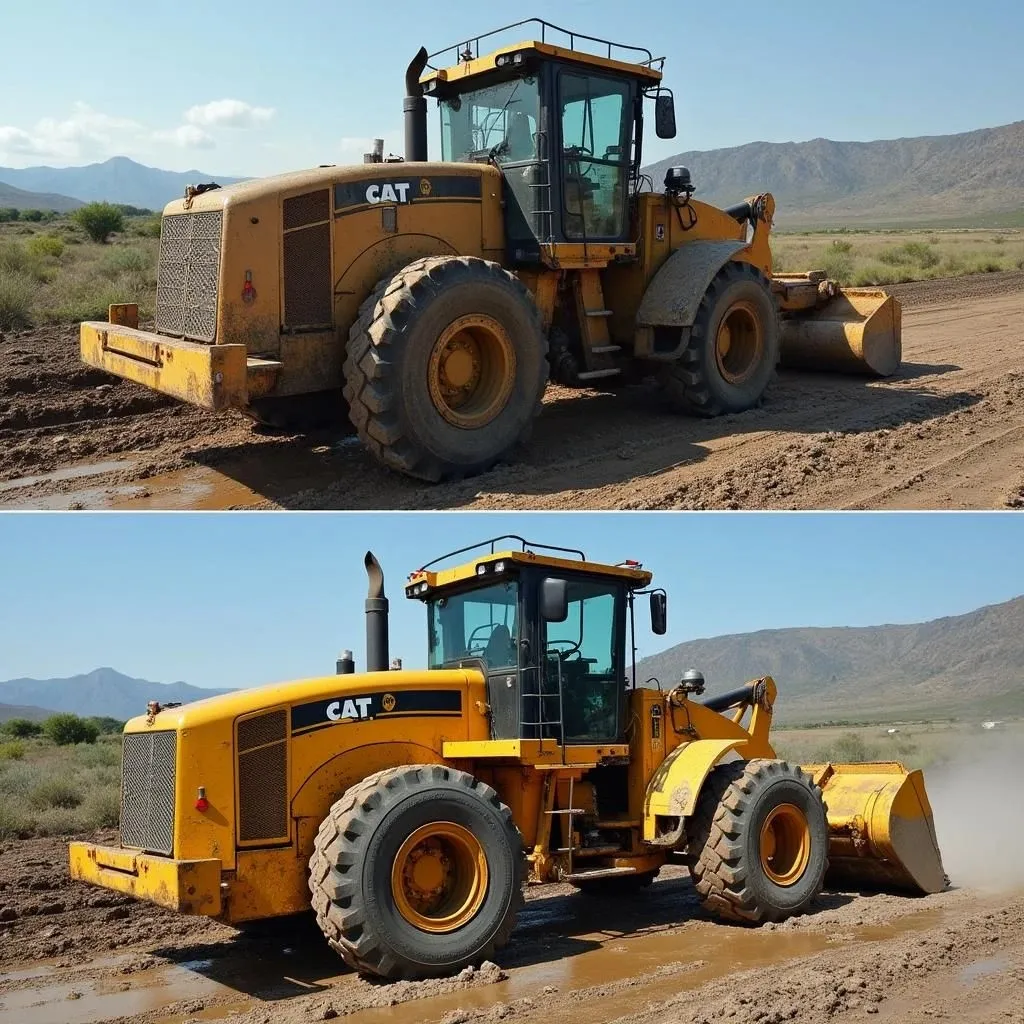 Heavy equipment degreasing and pressure cleaning — Broward County before and after